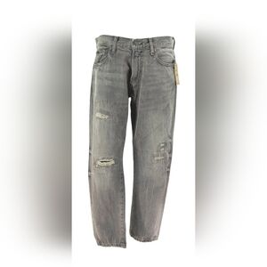 POLO RALPH LAUREN Men's Sullivan Slim Grey Distressed Rip Jeans 42x30